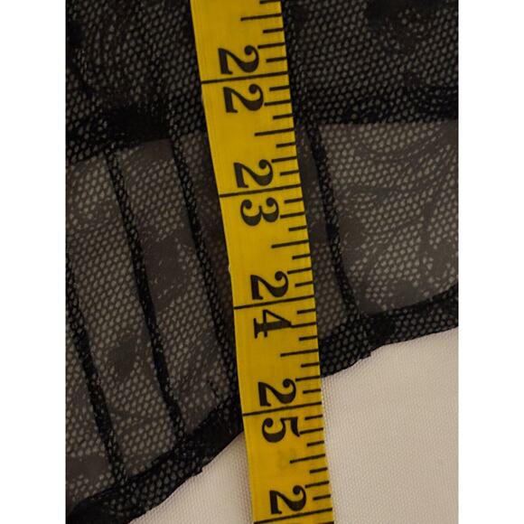 Jonathan Martin sz XL Women's Button Front Sheer Floral Top whimsigoth witchy - Picture 6 of 8